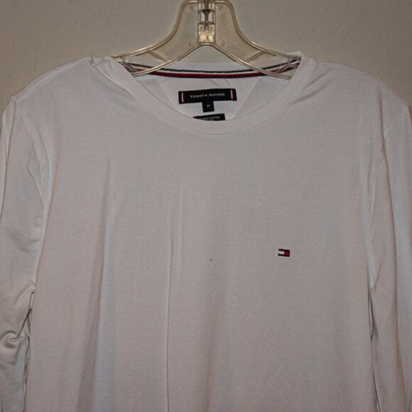 Tommy Hilfiger Long Sleeve White T Shirt  Mens Med - Picture 4 of 4